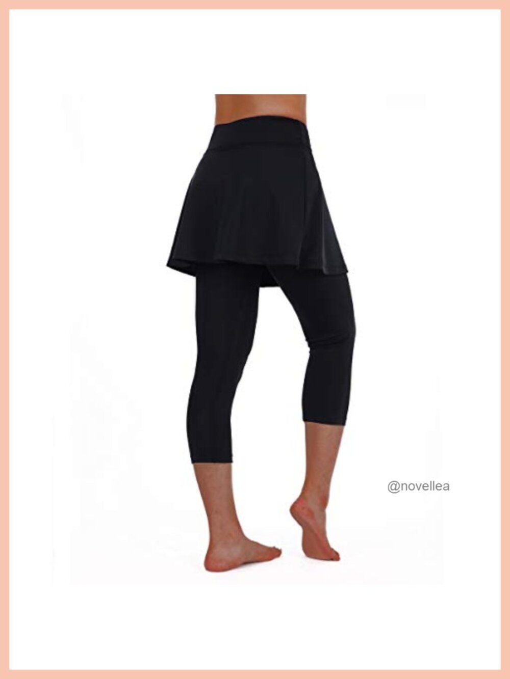 Women's Tennis Skirted Leggings High Waist Capri Golf Skort with Pockets